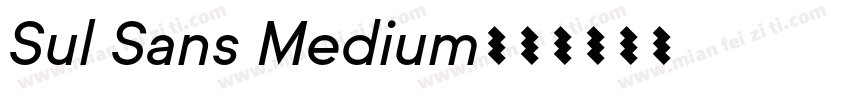 Sul Sans Medium字体转换